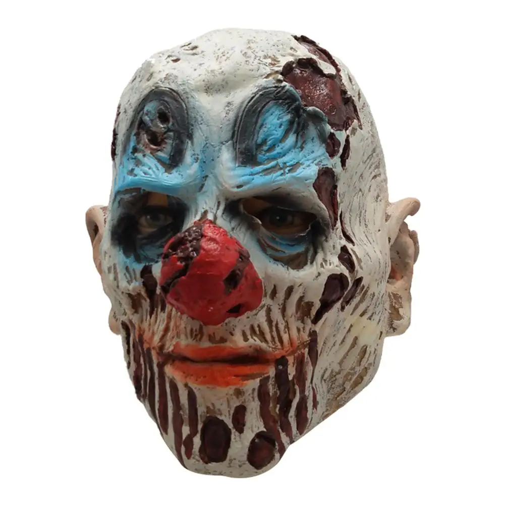 Halloween Scary Clown Mask Ghost Scary Mask Props Grudge Ghost Realistic Latex Halloween Masks Carnival Masquerade Party