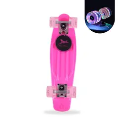 22 Inches Candy Color Skateboard New Four-Wheel Mini Longboard Skate Board With Led Flashing Wheels Retro Skateboard For Kids