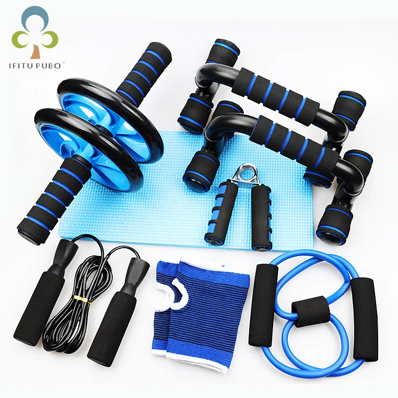 

The New Abdomen Wheel Combination 6-piece Push-up Bracket Household Grip Device Small Indoor Sports Fitness Equipment XPY
