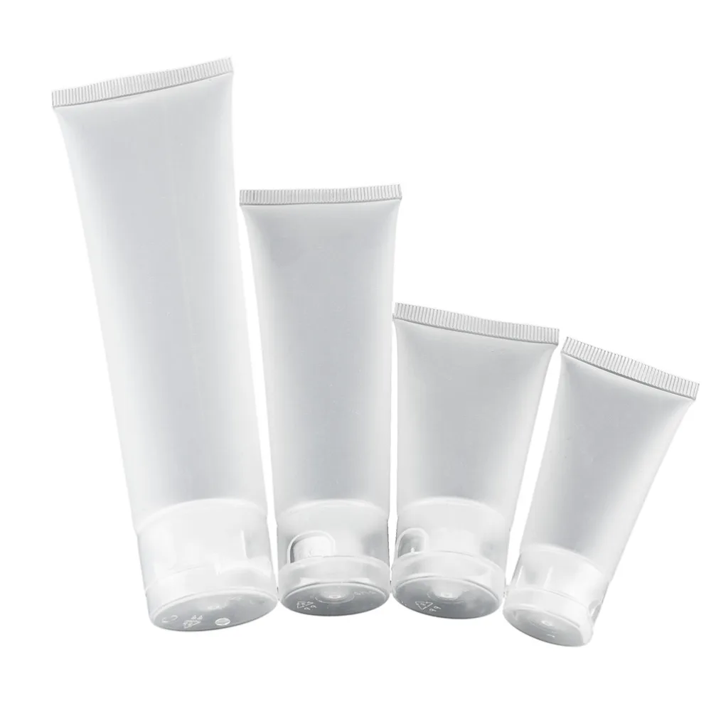Hot 5PCS/lot Travel Bag Empty Clear Tube Cosmetic Cream Lotion Containers Refillable Bottles 20ml/ 30ml/ 50ml/ 100ml for Choice