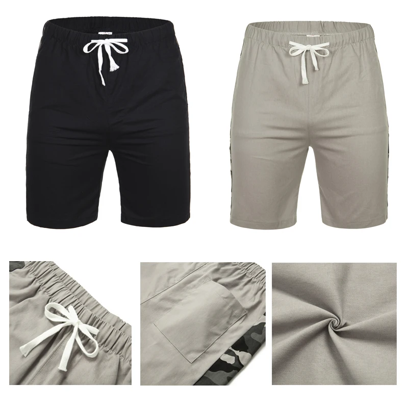 

2019 Men's Shorts New Casual Men's Loose Beach Pants Summer Fashion Style Wild Pants Black Grey Elastic Band 2019 New Large Size
