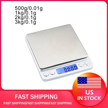 

0.01/0.1g Precision LCD Digital Scales 500g/1/2/3kg Mini Electronic Grams Weight Balance Scale for Tea Baking Weighing Scale