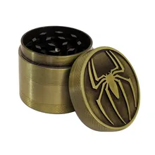 Broyeur de tabac en forme d'araignée à 4 couches, 40mm, 4 couches, couleur Bronze, accessoires de mauvaises herbes