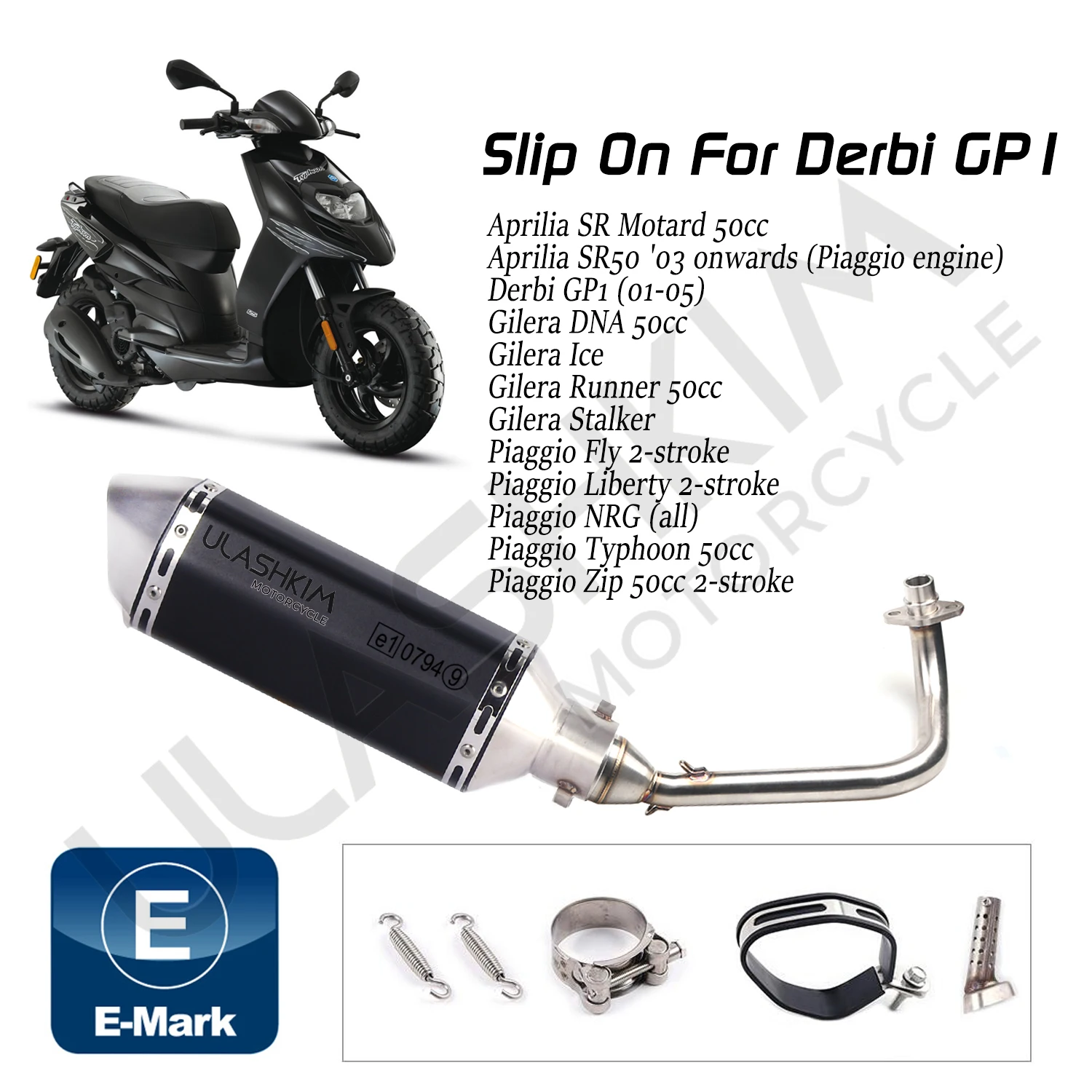 Выхлопной глушитель для мотоцикла, скутера, полная система, слипоны для  Piaggio Zip 50cc 2-тактный выхлопной глушитель | Автомобили и мотоциклы |  АлиЭкспресс