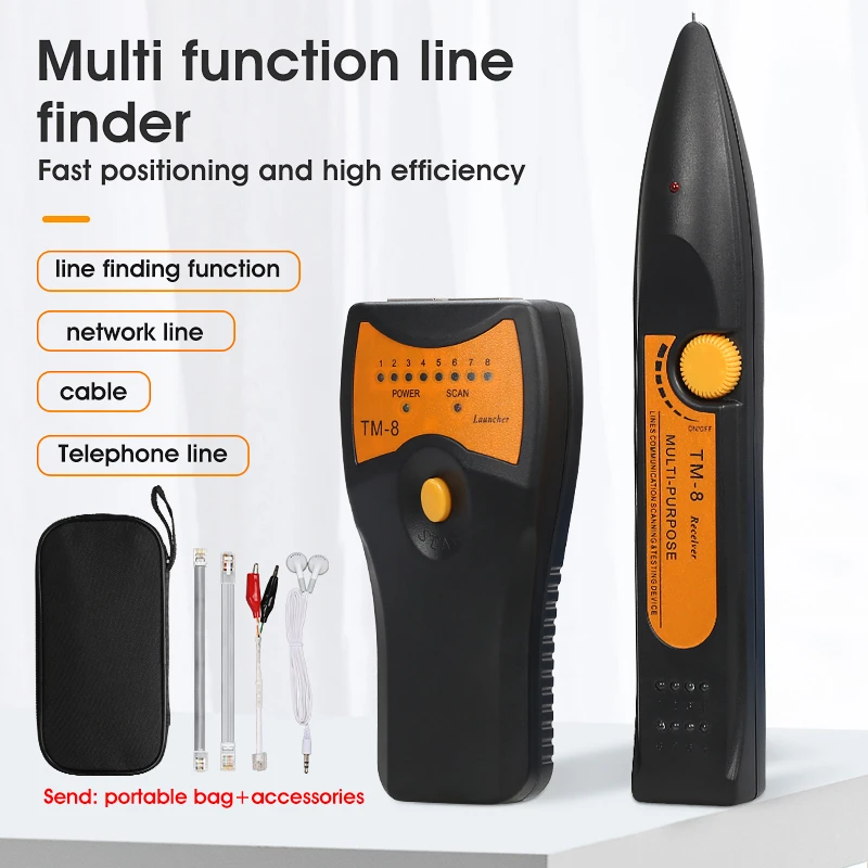 lan wire tracer Free shipping RJ11 RJ45 Cat5 Cat6 Telephone LAN Network Cable Tester Detector Wire Tracker Tracer Toner Ethernet Line Finder elegiant cable tester