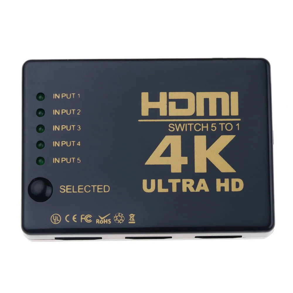 

1PC 3/5 Port 4K*2K 1080P Switcher Selector 3/5x1 Splitter Box Ultra HD for HDTV Xbox PS3 PS4 Multimedia Hot Sale HDMI Switcher
