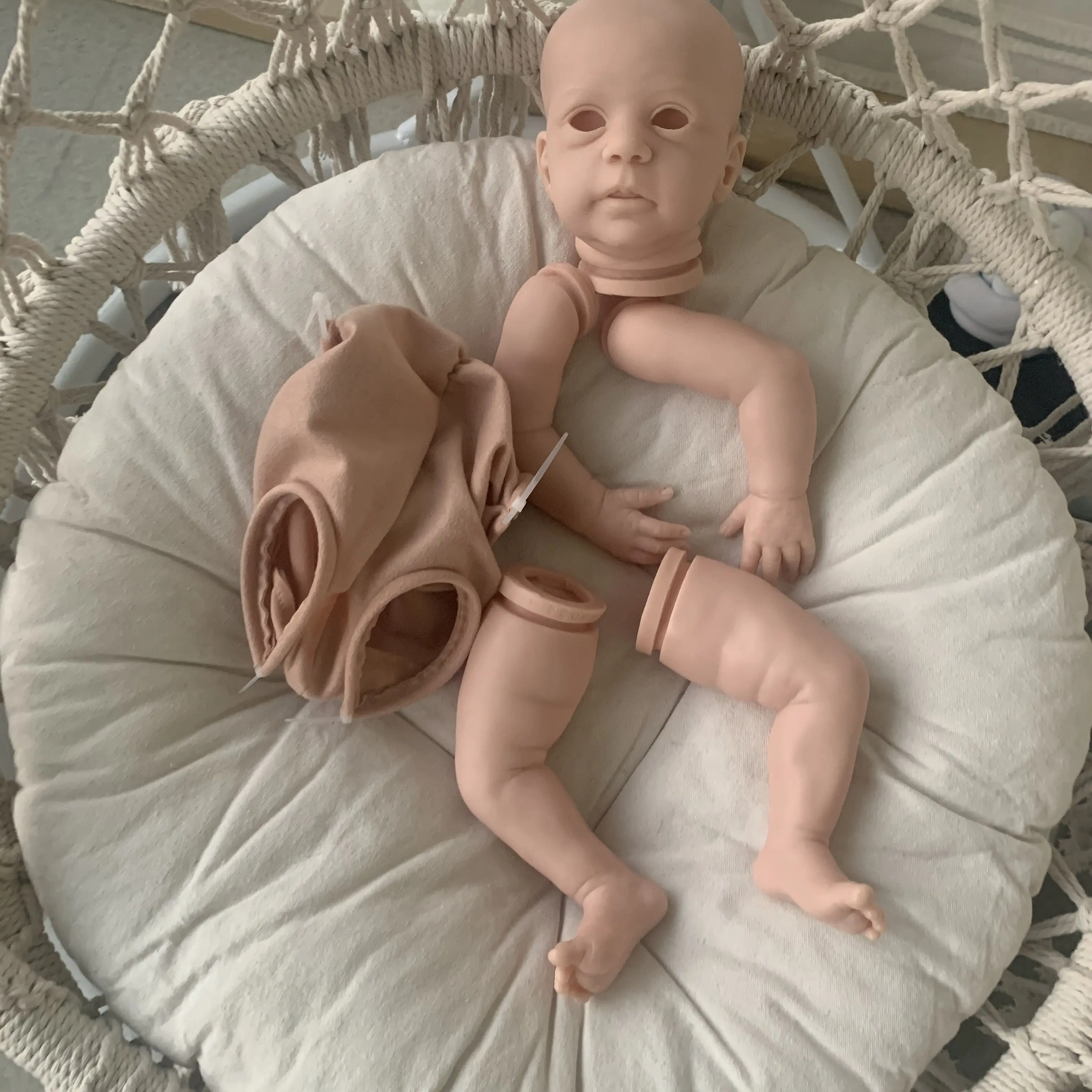 NPK 19inch Clearance Reborn Doll kit Mika Cute Baby Lifelike Real soft Touch