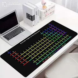 Almofadas do mouse tabela periódica dos elementos grande almofada de mesa deskmat gamer teclado acessórios para jogos de computador ponto mousepad tapete