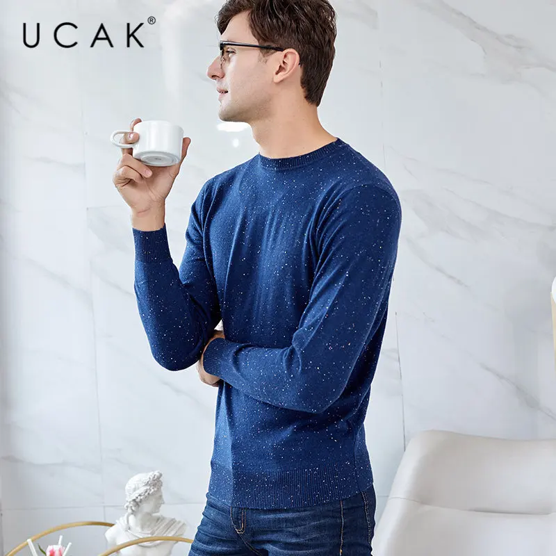 UCAK Brand Merino Wool Sweater Men Streetwear Fashion Starry Night Pull Homme Autumn Winter Cashmere Sweaters Pullover Men U3047 UCAK Brand Merino Wool Sweater Men Streetwear Fashion Starry Night Pull Homme Autumn Winter Cashmere Sweaters Pullover Men U3047