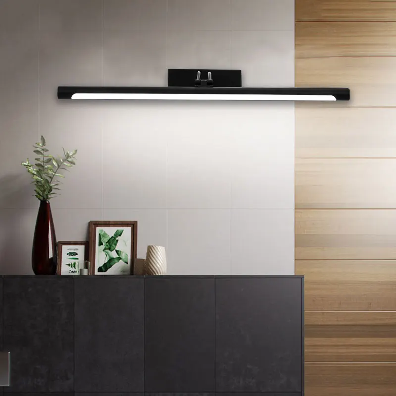 DONWEI LED Wall Lamp 40cm/50cm Mirror Front Light Waterproof Stainless Steel for Bathroom Vanity Toilet Makeup Lighting