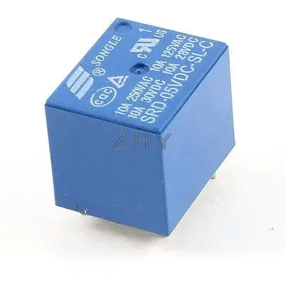

Blue PCB Type DC 5V SPDT 5 Pin Mini Power Relay SRD-05VDC-SL-C