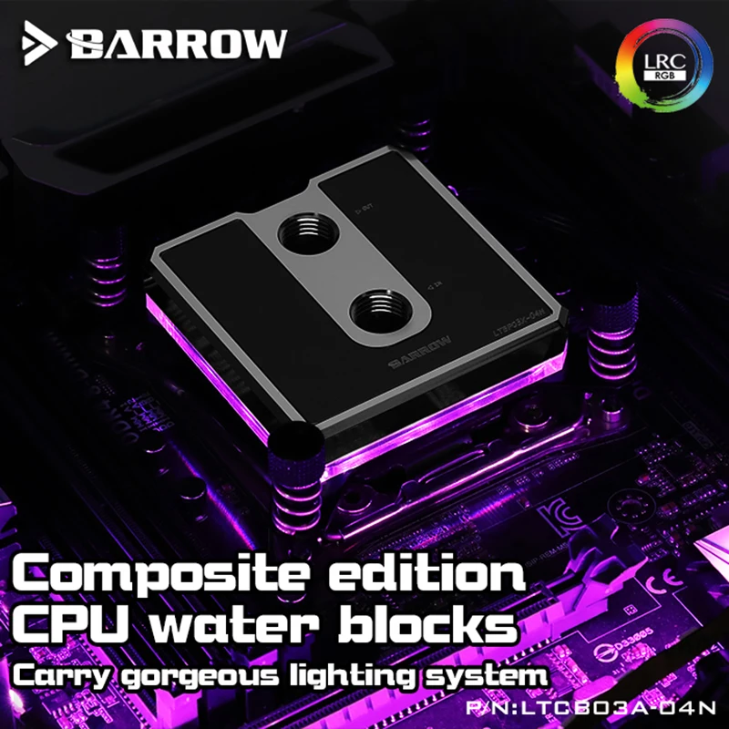 Barrow LTCP03A-04N Für Ryzen AM3/AM4 Verbund CPU Wasser Blöcke POM/barss Top Optional LRC 20 5v 3pi