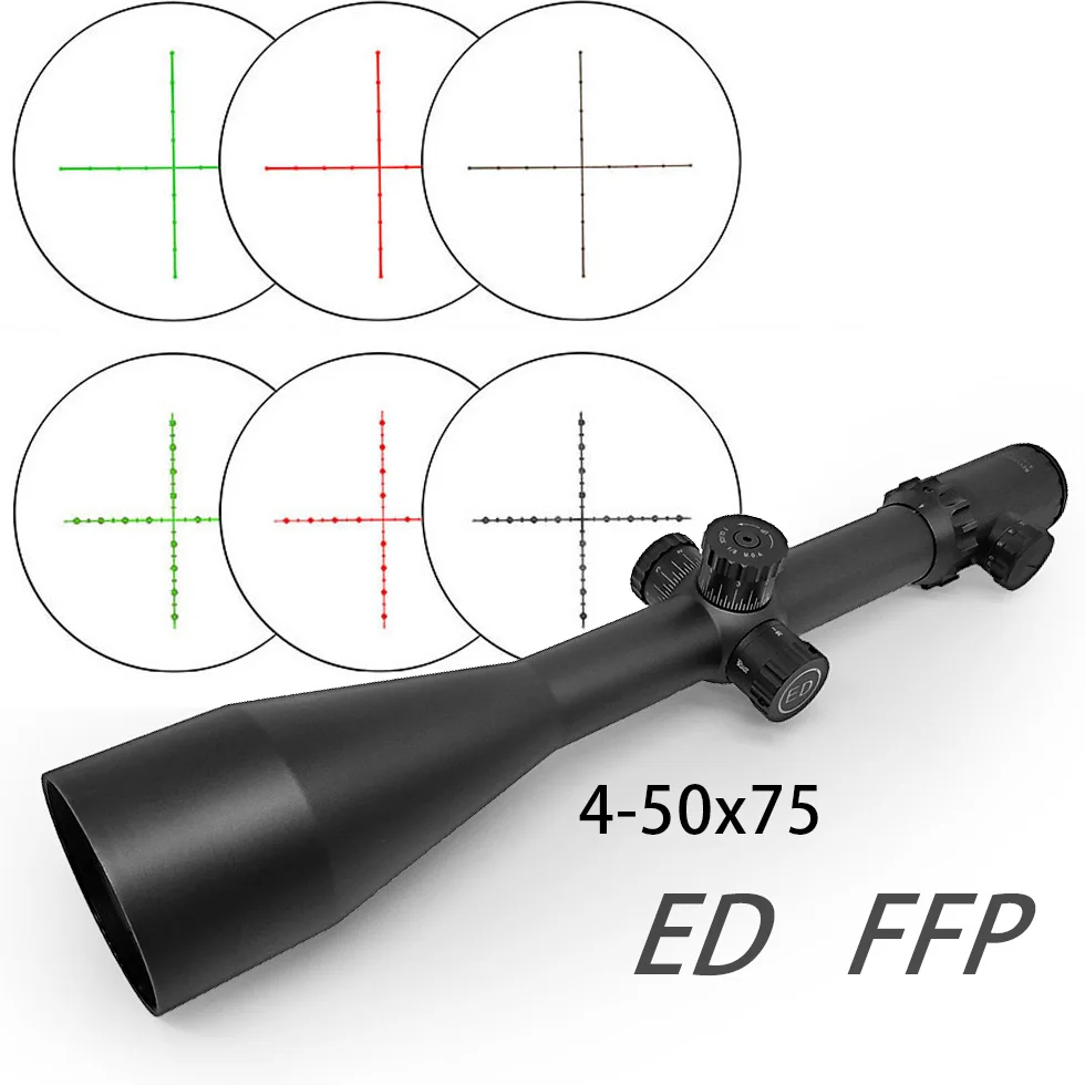SECOZOOM FFP 4 50x75 оптика ED объектив с подсветкой Прицел первое переднее фокусное