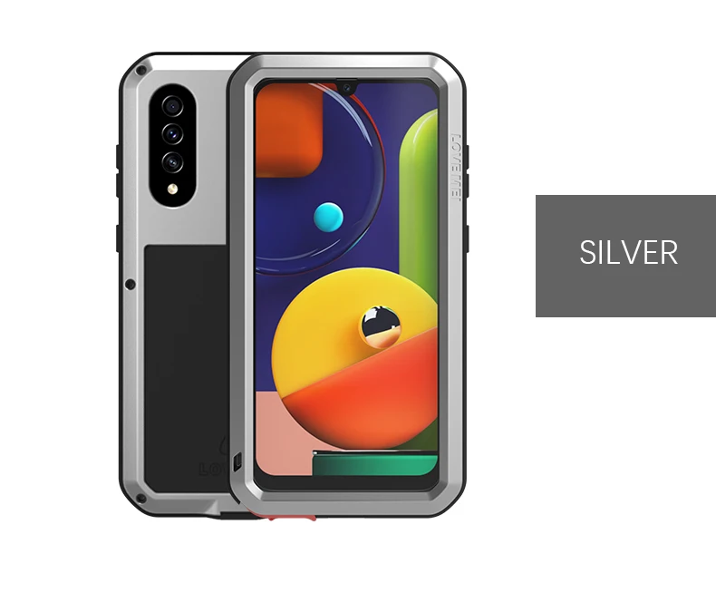 Мощный чехол Love Mei для samsung Galaxy A50S, противоударный алюминиевый/металлический чехол Gorilla из закаленного стекла для Galaxy A50S