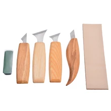 7 шт сухой резьба по дереву ручная инструменты чип деталь набор стамесок Деревообрабатывающие инструменты Kit ручной Столярный инструмент воск заточка кожаная сумочка в комплекте