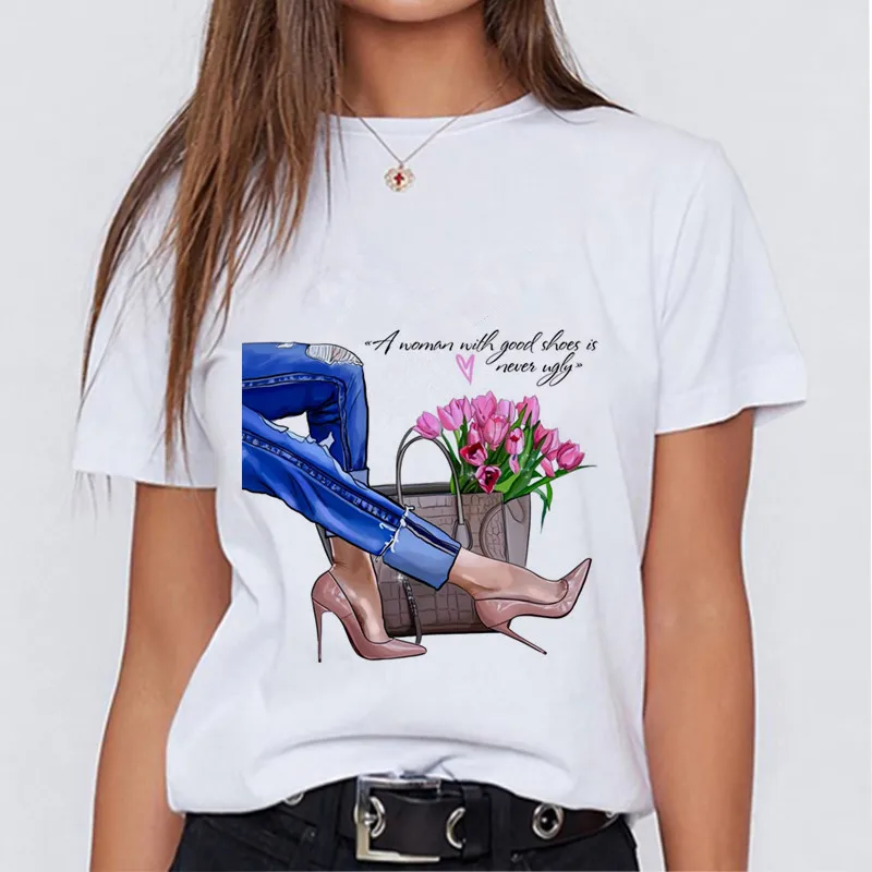 Modern mom fashionable T-shirt Korean fashion clothing street clothing female T-shirt to send girlfriends friends holiday gifts