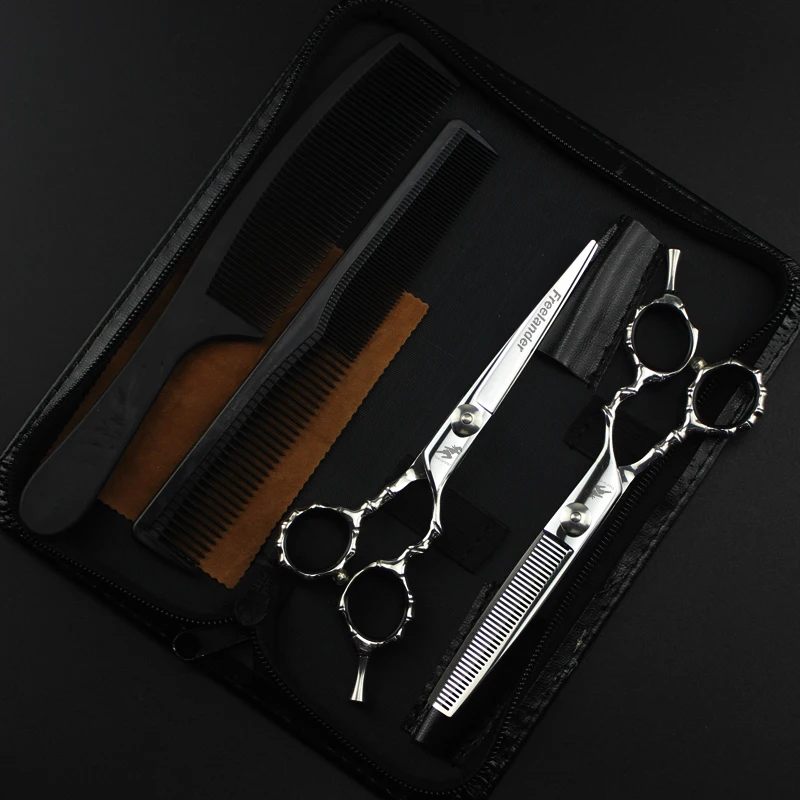 6 inch Professional pet grooming kit, straight scissors and curved pieces