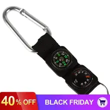 3 в 1 Многофункциональный Карабин с компасом/термометром/кольцом для ключей