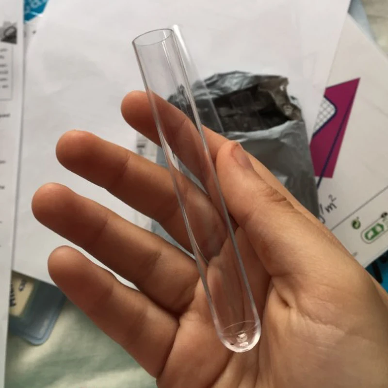 200 шт./упак. 15*100 мм прозрачная пластиковая пробирка с пробковой пробкой u-образное дно для лабораторных или свадебных сувениров