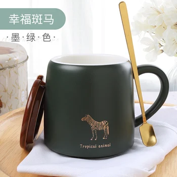 

Black Latte Coffee Animal Mug Cup Personalized Coffee Mugs Creative Taza Personal Office Cups And Mugs Ceramic Porcelain A5B