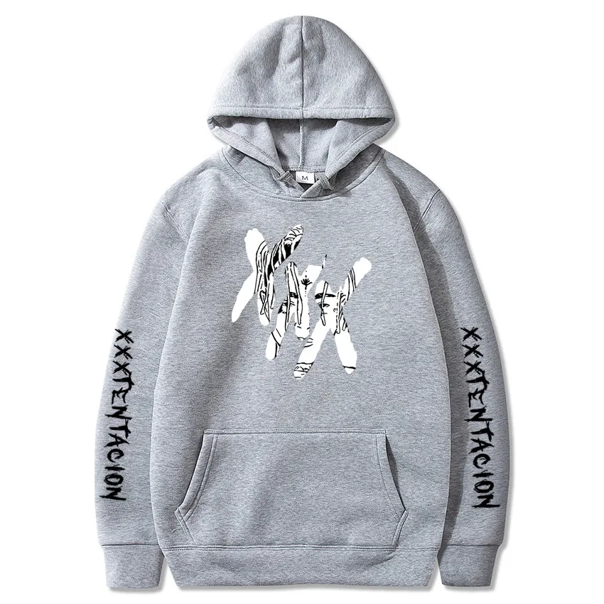 lightgrey116-146 XXXTentacion толстовки для мужчин/женщин Повседневный пуловер уличная Толстовка Sudadera Hombre Harajuku Мужской капюшон Crewneck 3XL - Цвет: lightgrey116-146