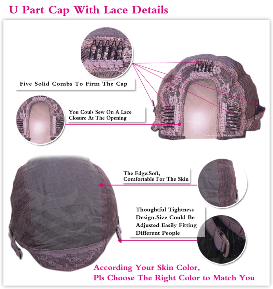 u cap with lace