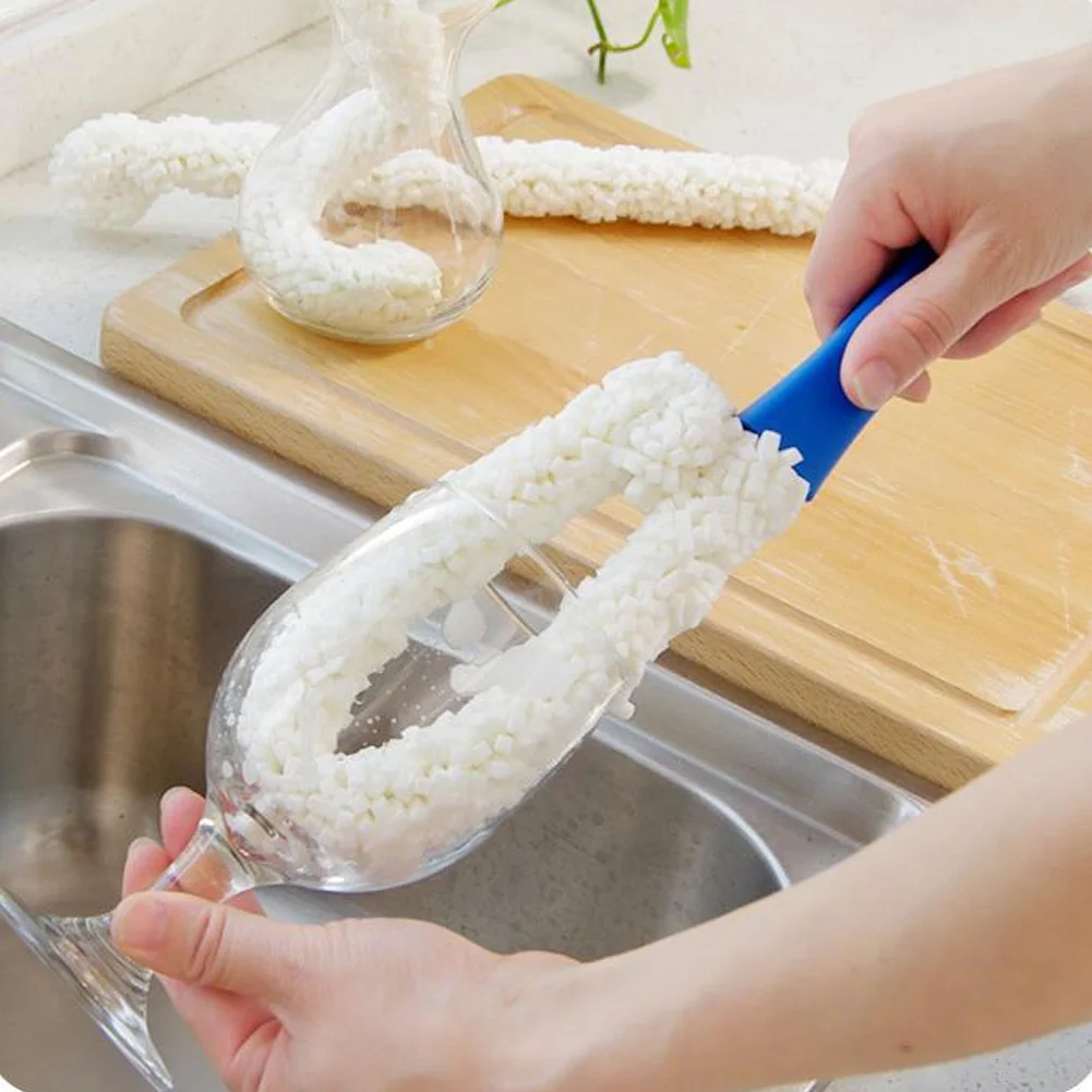For Wine Decanters Bottle Cleaning Convenient Multi-functional Scourer Glasses Plastic Household Flexible Multi-use Cups