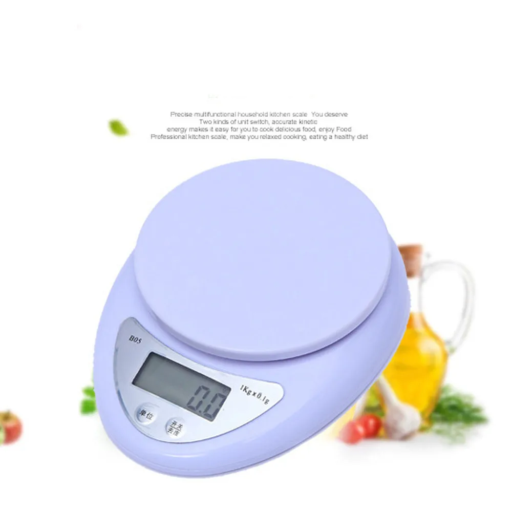 5kg 0.1g Digital LCD Kitchen Scales Food Diet Cooking Measure Tools Stainless Steel Electronic Weight Pocket | Дом и сад
