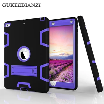 

Case For Apple iPad 2017 2018 9.7 Air 1 2 Kids Safe Armor Shockproof Heavy Duty Silicone PC Stand Back Cover For ipad Air2 Air1