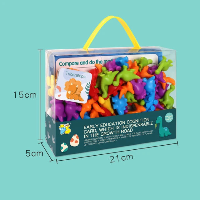 Colorful Montessori Sensory Toy Set Animal Model Children Counting Cognitive Color Cognition Early Education Toys for Children 6