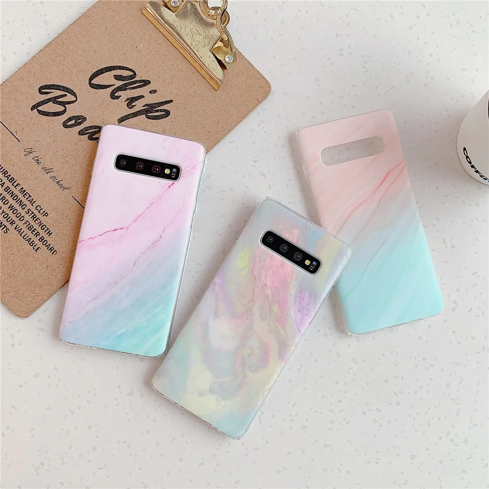 Роскошный градиентный мраморный чехол для Samsung Galaxy S20FE S10 S9 S8 Note 10 20 Plus S10E S20 Ultra A51 A71