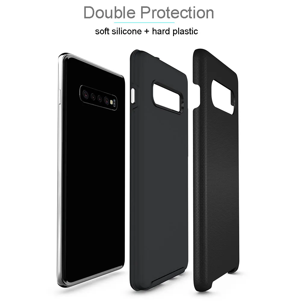 Чехол для samsung Galaxy S10 Plus 5g Note 10 9 8 S9 S8 S10e Armor TPU+ PC двухслойный противоударный прочный нескользящий чехол для телефона