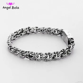 

Man Biba Bangles Charms Bracelets Men Pulseira Jewelry Gifts Fashion Punk Buddha Bracelet Ancient Silver Color for Women B1207-4