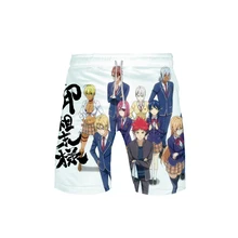 Продовольственные войны кулинарные поединки сомы Шорты Для Отдыха 3D печать Новинка Топ Весна Осень Роскошный Harajuku