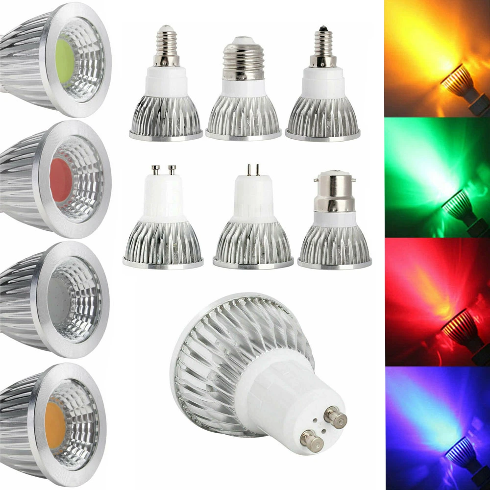 geschenk collegegeld Caroline Led Light 6w 9w 12w Cob Gu5.3 Gu10 E27 E14 E12 Led Dimming Sportlight Lamp  High Power Bulb Red Green Blue Yellow Ac 110v 220v - Led Bulbs & Tubes -  AliExpress