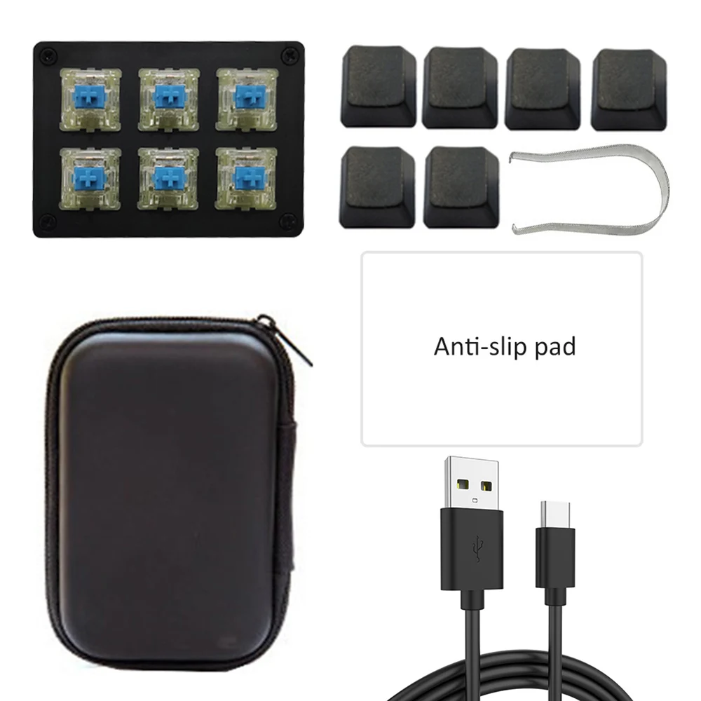 USB Type c 6 клавиш мини механическая клавиатура с горячей вилкой переключатель Cherry Mx