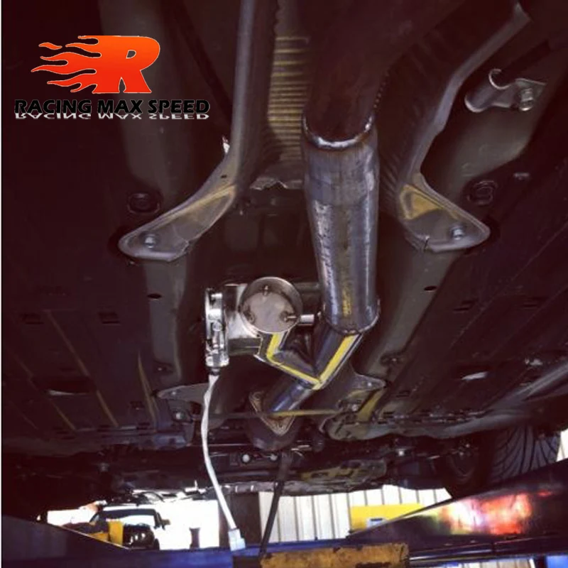 2 шт. Нержавеющая сталь двойной выпускной клапан вырез труба глушителя обход