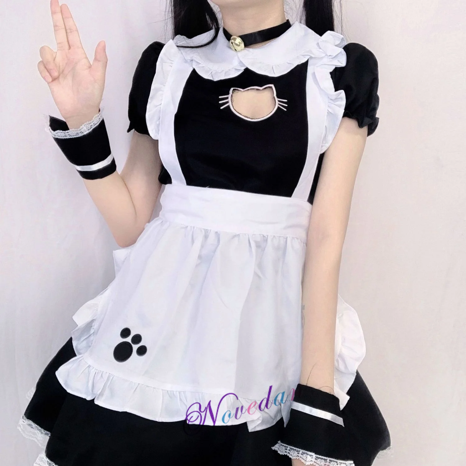 Womens Classic Lolita Maid Dress Vintage Inspired Womens Outfits Cosplay  Anime Girl Black Long Sleeve Dress S4xl  Fruugo IN