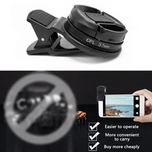 37mm circular universal polarizador portátil lente da câmera cpl filtro profissional para iphone e outros smartphones