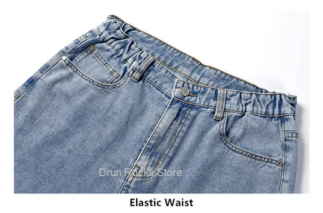 8xl Oversize Baggy Jeans Mens Plus Size Denim Loose Trousers Fashion Elastic  Waist Black Jeans Husband Big Pocket Casual Pants - Jeans - AliExpress