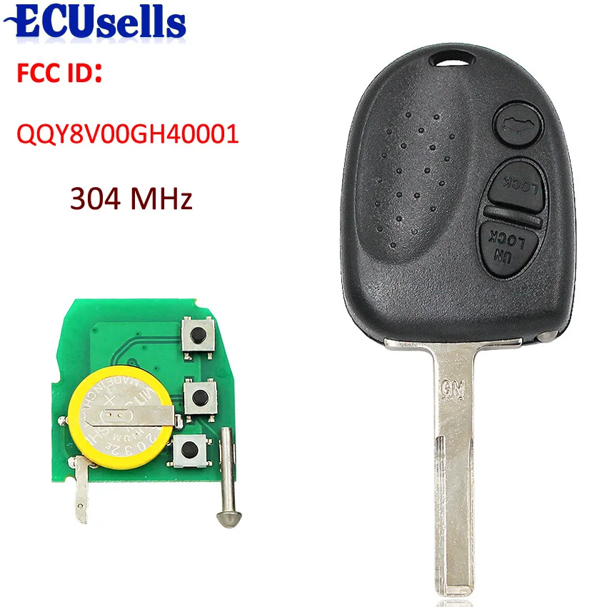 3 кнопки бесключевого входа дистанционного брелока для Chevrolet Holden 304MHz Smart Key