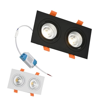 

Square Dimmable Recessed COB LED Downlights 14W 18W 24W LED Ceiling Lamp 85-265V Warm/Cold White LED Spot Lights Indoor Lighting