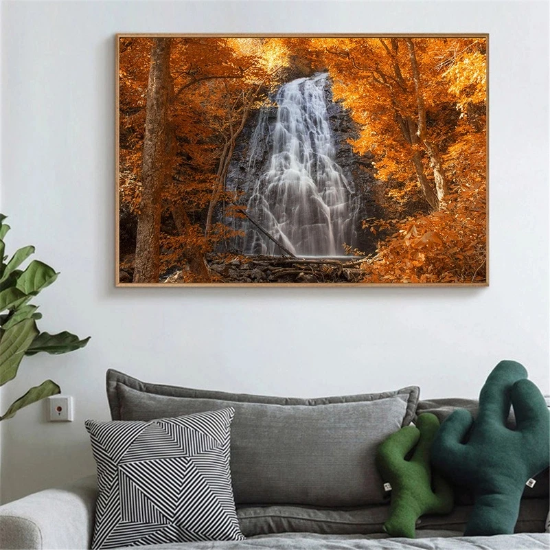 Nature Waterfall Sea Nautical Landscape DIY Diamond Painting full square round diamond Embroidery Cross Stitch Mosaic | Дом и сад