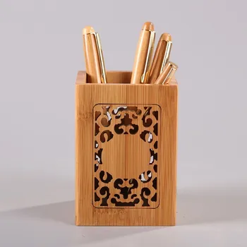 

Wood Pencils Holder Office Decoration Storage Box For Bulk Products Carving Container Sundries Desktop Organizer Vintage Gift