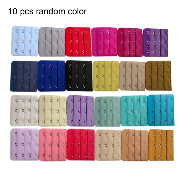 10Pcs Women Bra Extenders Strap 3/4 Buckle 3/4 Row Extension Adjustable Belt Buckle Accessories XRQ88