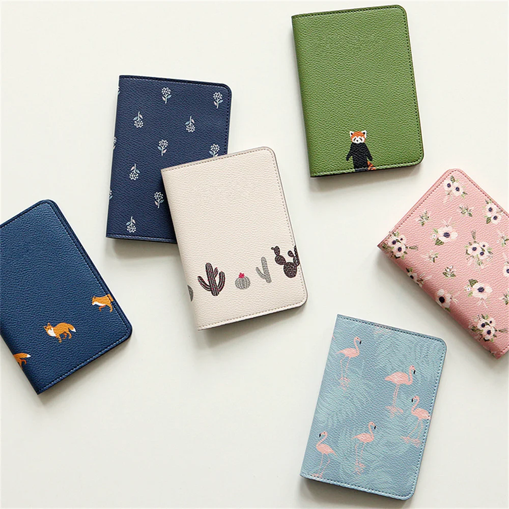 Portable Cartoon Women Passport Cover Travel Men Holder ID Document Organizer Pouch PU Credit Card Protect Accessories | Багаж и сумки