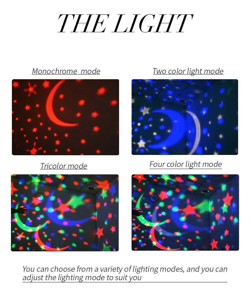 Brinquedos para Crianças Luz da Noite Novidade Brinquedos Luminosos Romântico Estrelado Led Night Light Projetor Bateria Usb Criativo Natal Aniversário Céu 8 Brinquedos que acendem