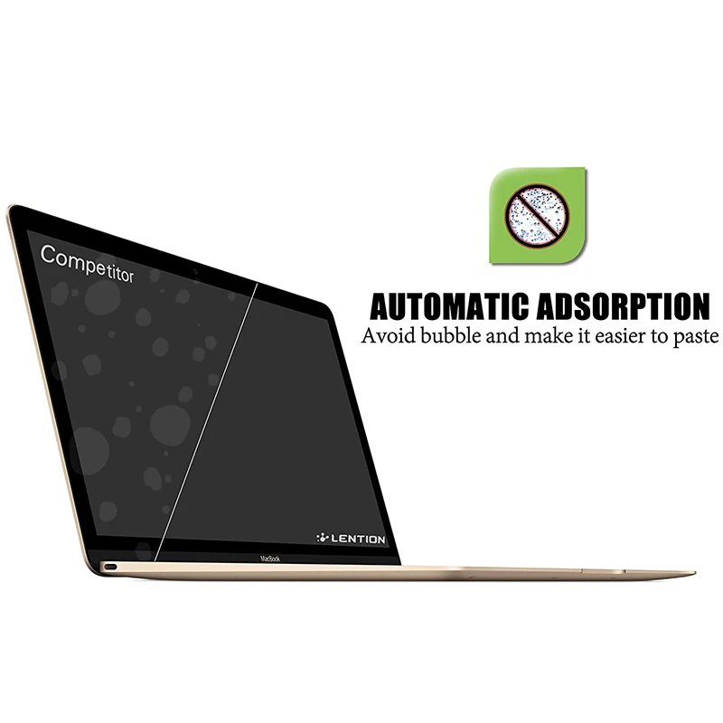 Антибликовая Защитная пленка Lention для ноутбука Mac Macbook 12 A1534 прозрачная защитная