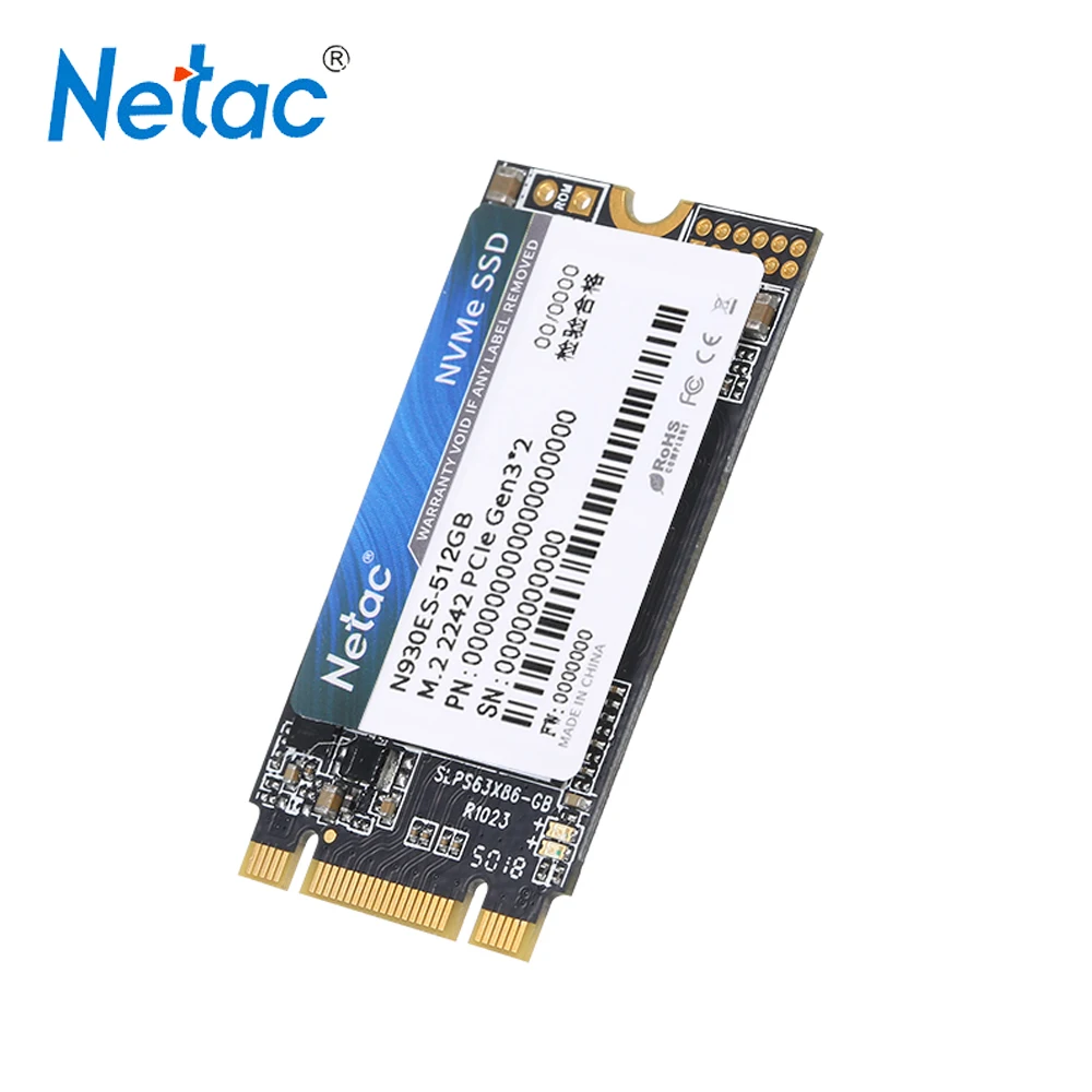 Netac N930ES M.2 SSD m2 Внутренний твердотельный накопитель 128 ГБ 256 ГБ 512 ГБ 2242 NVMe Gen3* 2 PCle 3D MLC/TLC для ноутбука Copute