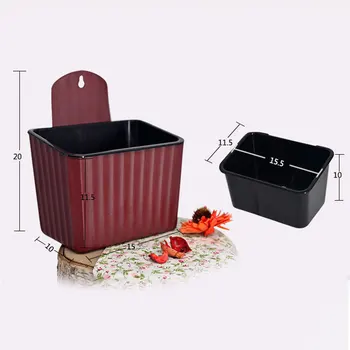 

Lazy Flower Pot Wall Mount Garden Planter Hanging Flowerpot Automatic Flower Holder Home Self Watering Flower Pots